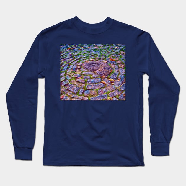 A Magical ammonite at Glastonbury Long Sleeve T-Shirt by stevepaint